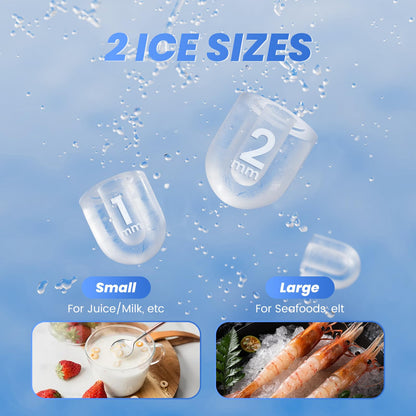 NEWBULIG Ice Makers Countertop with Handle, Portable Ice Machine, 9 Bullet Ice Cubes in 6 Mins, 26lbs in 24Hrs, Auto-Cleaning, with Basket and Scoop, for Home, Kitchen, RV, Camping,Black