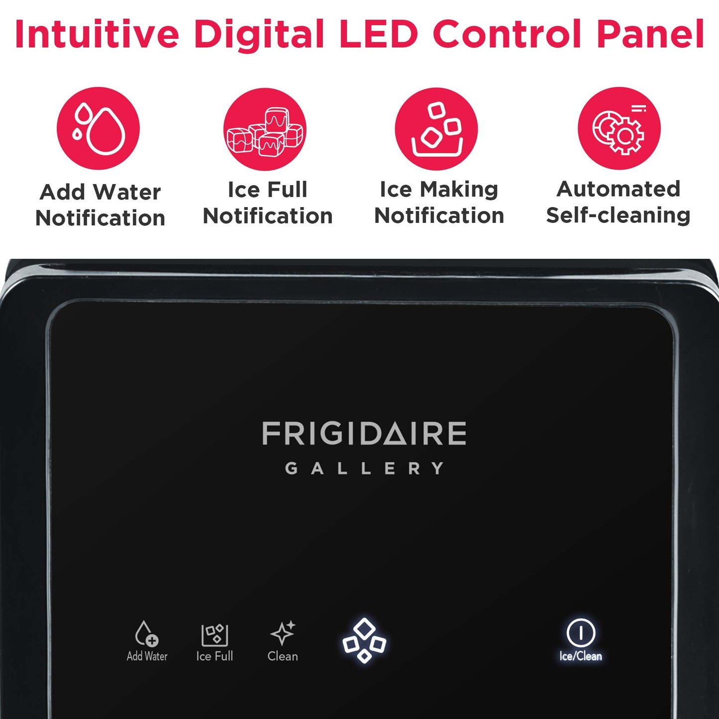FRIGIDAIRE Touchscreen Nugget Ice Maker, Countertop Ice Machine, Sonic Ice Maker with 33 lbs. Capacity, Slate