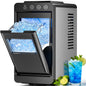 Antarctic Star Ice Maker, Portable Ice Machine with Self-Cleaning Function, 8 Cubes in 6 Mins Fast Countertop Ice Making, Compact Ice Cube Maker for Home, Kitchen, RV, Travel, Stainless Steel