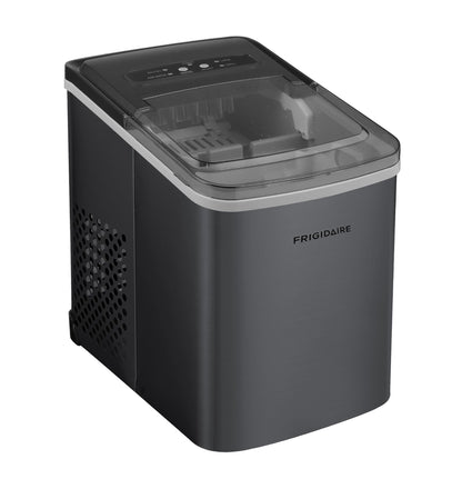 Frigidaire Countertop Portable, 26 lb per Day Bullet Ice Maker Machine (Black Stainless Steel)