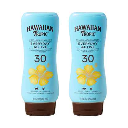 Hawaiian Tropic Everyday Active Sunscreen Lotion, SPF 50 Sunblock, 8 Fl Oz