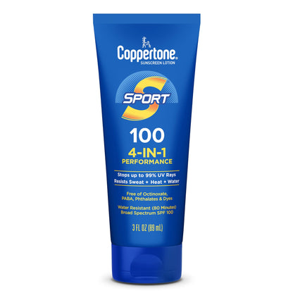 Coppertone SPORT Sunscreen Lotion Broad Spectrum SPF 50, Water Resistant 80 Minutes, UVA/UVB Protection, Moisturizing Formula with Vitamin E, 7 Fluid Ounce