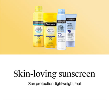 Neutrogena Beach Defense Sunscreen Stick SPF 50 Broad Spectrum UVA UVB Protection Lightweight Water Resistant up to 80 Minutes No-Mess Beach-Strength Sun Protection for Whole Family, 1.5 oz