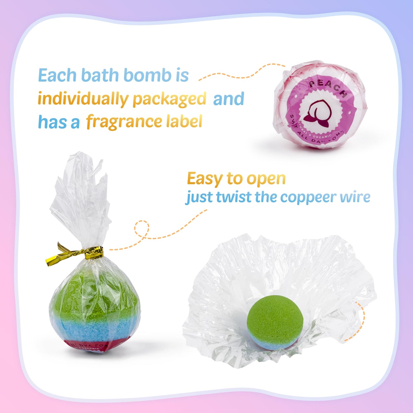 Bath Bombs for Kids, 12 Pcs Bath Bombs with Glow in The Dark Ocean Surprise Inside, Handmade Organic Bubble Bath Ball Gift Set for Boys and Girls, Gift for Birthday Christmas Easter