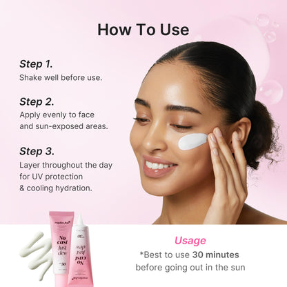 medicube Sunscreen No Cast Just Glow Collagen | SPF 50 Broad Spectrum Face Sunscreen | Lightweight, Non-Sticky, Hydrating Formula | Peptide, Cica for Soothing & Glow | Korean Skincare