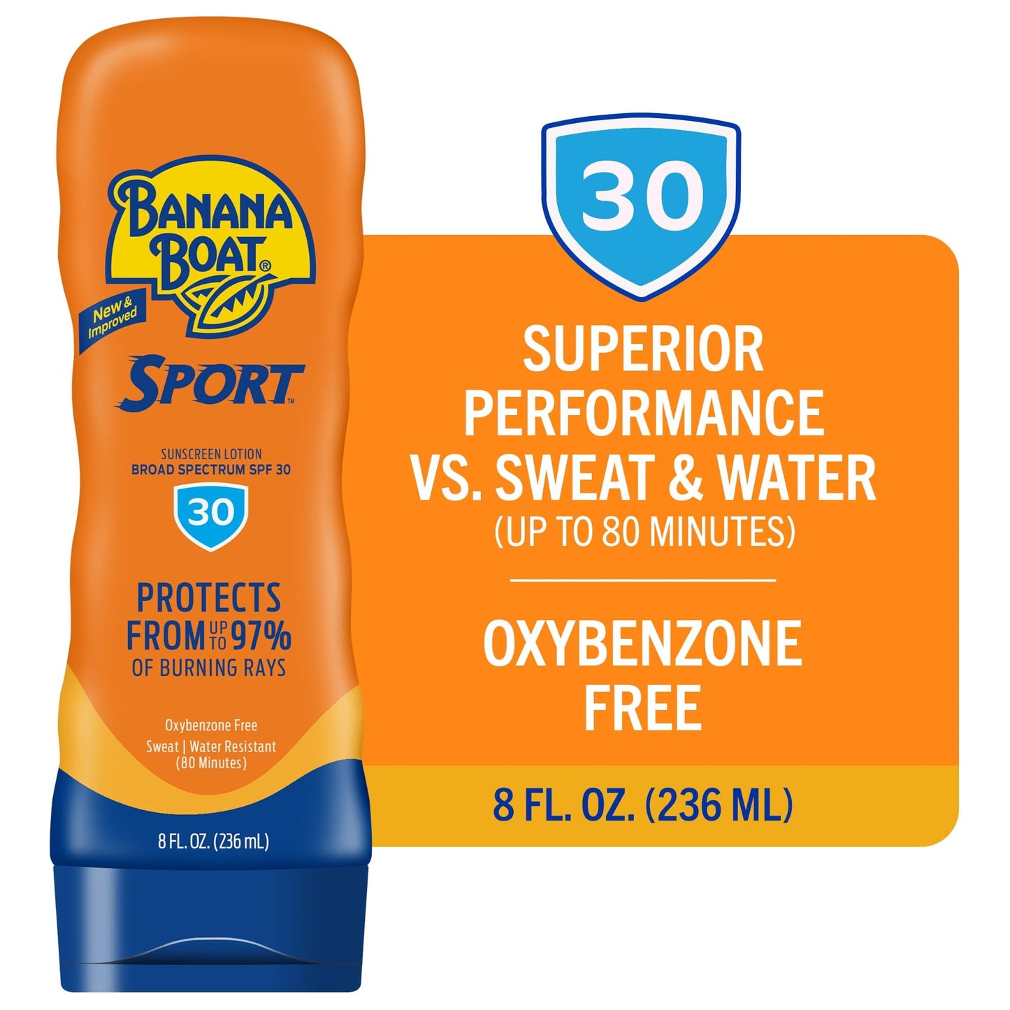 Banana Boat Sport Ultra SPF 50 Sunscreen Lotion, 128 Fl Oz, Oxybenzone Free (Pack of 1)