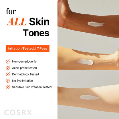 COSRX Vitamin E Sunscreen for Oily Skin SPF 50, Natural Glow Face Sunscreen, Lightweight, Non-Sticky, No White Cast, Hydrating, Beach Essentials, Summer Travel Essentials, Korean Skincare,1.69 fl oz