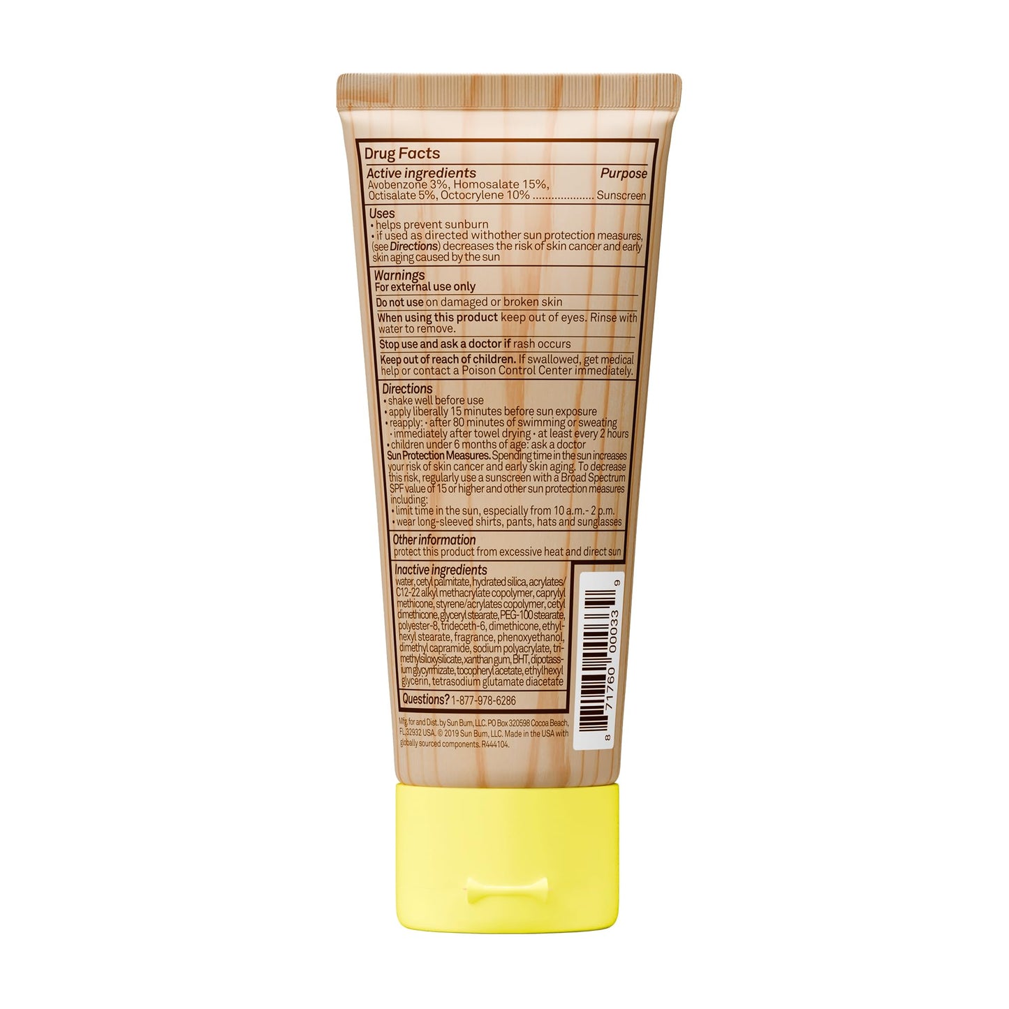 Sun Bum Original SPF 50 Sunscreen Body Lotion - Broad Spectrum Moisturizing Sunscreen with Vitamin E - Hawaii 104 Act Compliant (Made without Octinoxate & Oxybenzone) - 8 oz
