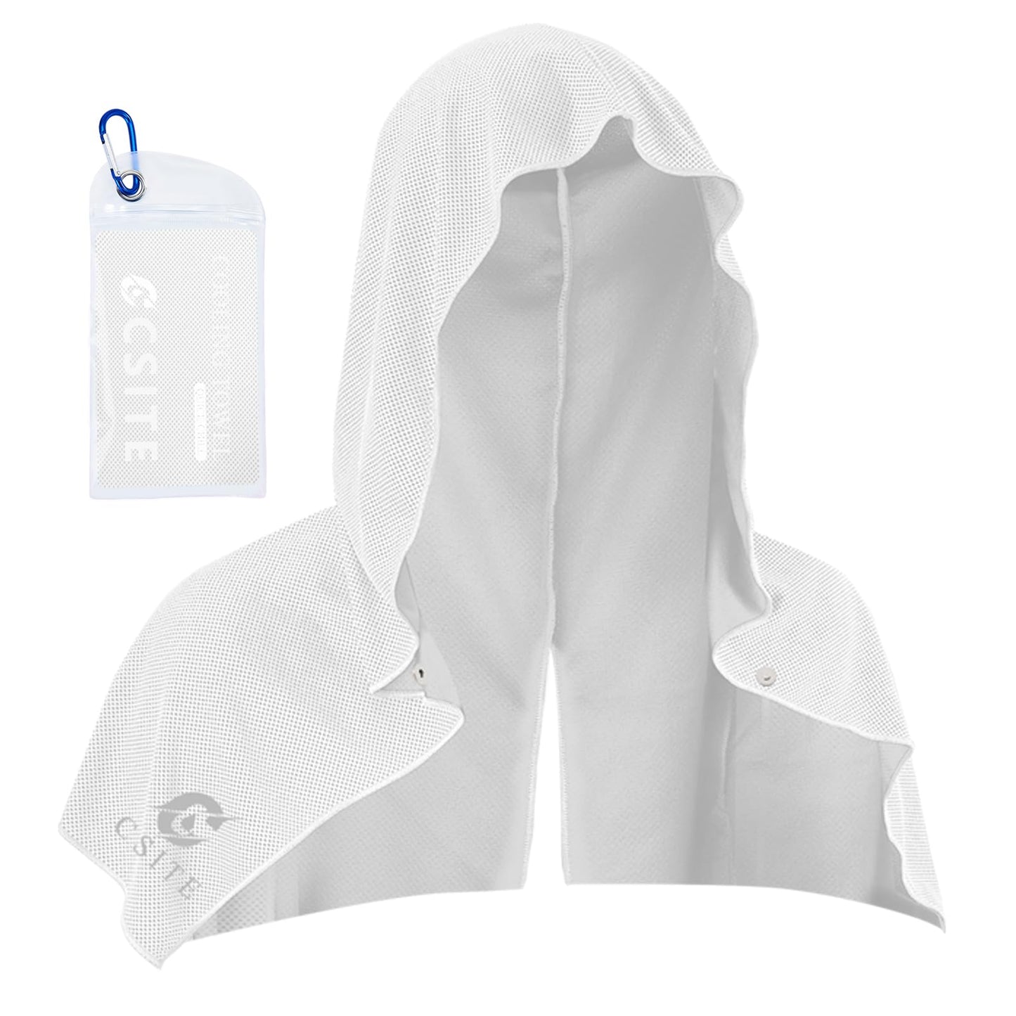CSITE 3 Pack Cooling Hoodie Towels for Neck and Face, UPF 50 Sun Protection & Instant Cooling, Ice Towels for Hot Weather, Soft Breathable Towel for Sport, Work Out, Gym, Camping & More Activities