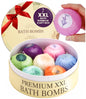 XXXL Bath Bombs for Women Gift Set, 7 Pack, Spa Scents, Adelegourdain | 7 Scents - Arrives in Gift Box - XXXL (200g) - Long-lasting Fizz & Scent - Non-Staining - For Birthdays, Mothersday and More