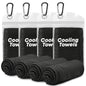 4 Pack Cooling Towels (40"x 12"), Soft Breathable Gym Towels, Outdoors Ice Towel for Neck and Face, Camp Essentials Microfiber Sweat Towels for Gym, Run, Yoga, Workout, Travel, Climb