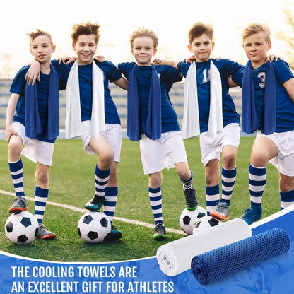 Hosuly 30 Pack Cooling Towels, 40"x12" Ice Breathable Soft Chilly Sweat Rag Microfiber Workout Rags for Gym Cooling Towels for Neck and Face for Yoga Golf Sport Running