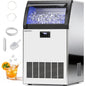 EUHOMY Commercial Ice Maker Machine, 100lbs/24H Stainless Steel Under Counter ice Machine with 33lbs Ice Storage Capacity, Freestanding Ice Maker.
