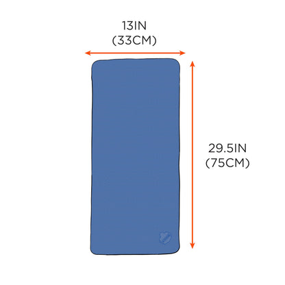 Ergodyne Chill-Its 6602 Evaporative Cooling Towel, Blue 13 inches x 29.5 inches
