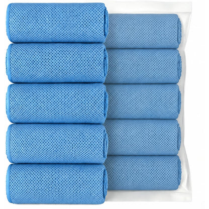 Puomue 5 Pack Cooling Towels, 40 Inches X 12 Inches, Breathable Soft Chilly Microfiber Towel for Yoga, Sport, Running, Workout, Gym, Camping and Fitness, Multicolor