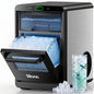 Silonn Ice Maker Countertop, Portable Ice Machine with Carry Handle, Self-Cleaning Ice Makers with Basket and Scoop, 9 Cubes in 6 Mins, 26 lbs per Day, Ideal for Home, Kitchen, Camping, RV