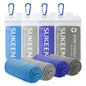 Sukeen [4 Pack Cooling Towel (40"x12"), Soft Breathable Chilly Microfiber Towel for Yoga,Sport,Running,Gym,Workout,Camping,Fitness,Workout & More Activities