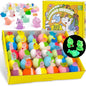 Yekery Bath Bombs for Kids with Toy Inside, 30 PCS Natrual and Organic Bubble Bath Bombs with Glow-in-The-Dark Surprise Inside, Perfect Handmade Birthday, Party, for Boys and Girls.