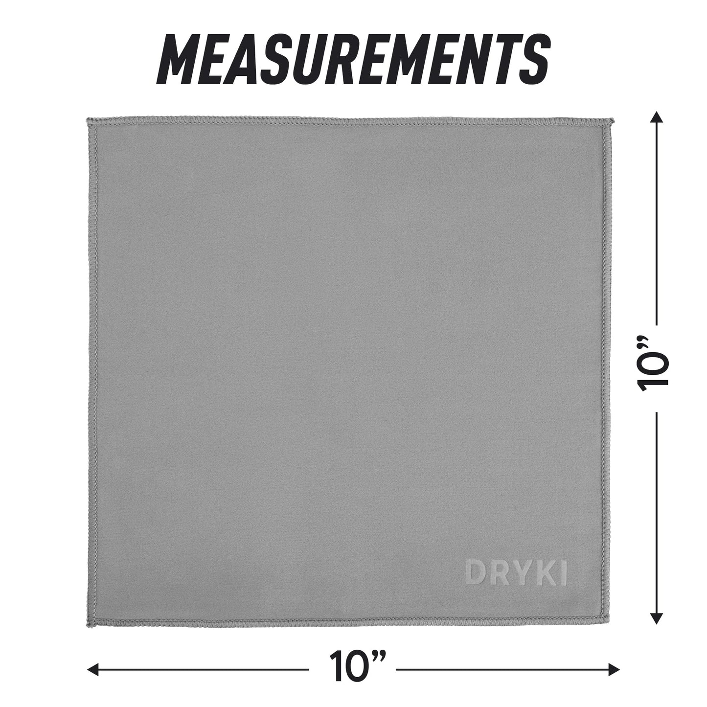 DRYKI Sweat Absorbing Handkerchiefs - The Original Pocket-Sized Sweat Towels - Quick-Dry Microfiber Sweat Rags for Face, Hands, & Body - Men & Women - Gym, Sports, and Work (Black: 5 Pack)