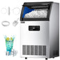 EUHOMY Commercial Ice Maker Machine, 100lbs/24H Stainless Steel Under Counter ice Machine with 33lbs Ice Storage Capacity, Freestanding Ice Maker.