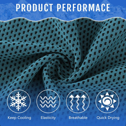 Hosuly 30 Pack Cooling Towels, 40"x12" Ice Breathable Soft Chilly Sweat Rag Microfiber Workout Rags for Gym Cooling Towels for Neck and Face for Yoga Golf Sport Running