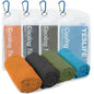 YESLIFE 4 Pack Cooling Towels (40"x12"), Gym Sweat Towels, Cooling Neck Wraps, Soft Breathable Microfiber Towels for Yoga, Running, Sport, Workout, Camping & More (Multicolor)
