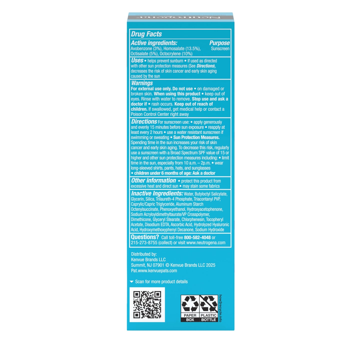 Neutrogena Hydro Boost Hyaluronic Acid Face Moisturizer with Broad Spectrum SPF 50 Sunscreen, Non-Greasy, Fragrance Free Daytime Facial Moisturizer to Hydrate & Soothe Dry Skin, 1.7 fl. oz
