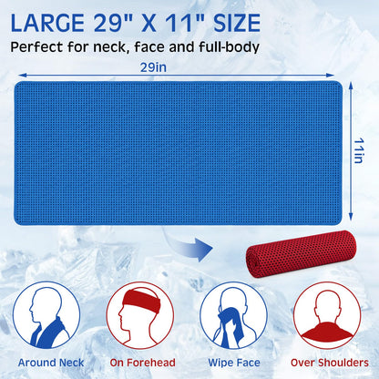 BBTO 100 Pack Cooling Towel - Microfiber Cold Sports Sweat Rags Neck & Face Breathable Ice Chilly Towel for Gym Yoga Golf Workout Beach Accessories