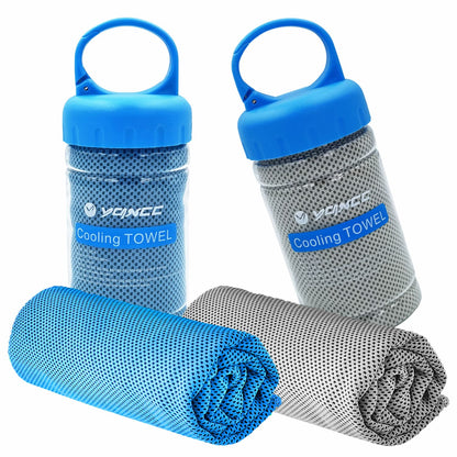 YQXCC 2 Pack Cooling Towels (47"x12"), Ice Cool Neck Towel, Soft Breathable Microfiber for Yoga, Golf, Gym, Running, Camping & Hot Weather