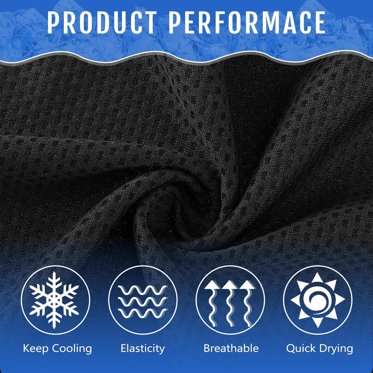 Hosuly 30 Pack Cooling Towels, 40"x12" Ice Breathable Soft Chilly Sweat Rag Microfiber Workout Rags for Gym Cooling Towels for Neck and Face for Yoga Golf Sport Running