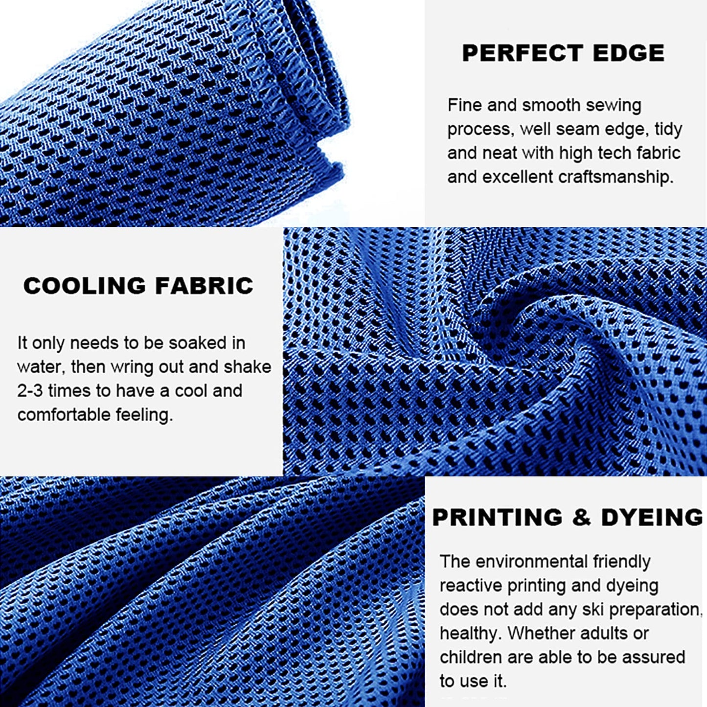 Pack of 20 Cooling Towel 40x12'' Ice Towel for Neck and Face Microfiber Chilly with Bag Breathable Yoga Gym Stay Cool Towels Sweat Rag for Workout Running Camping Pilates Beach, Dark Blue