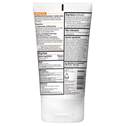La Roche-Posay Anthelios Mineral Sunscreen SPF 50 Gentle Lotion, Broad Spectrum SPF + Antioxidants, Face & Body Sunscreen, Titanium Dioxide & Zinc Oxide, Oxybenzone Free, Oil Free