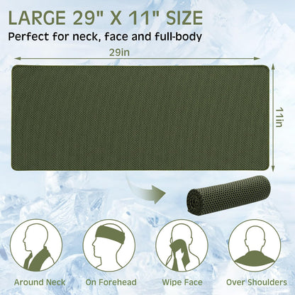 BBTO 100 Pack Cooling Towel - Microfiber Cold Sports Sweat Rags Neck & Face Breathable Ice Chilly Towel for Gym Yoga Golf Workout Beach Accessories