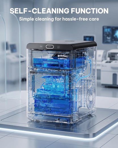 Silonn Ice Maker Countertop, Portable Ice Machine with Carry Handle, Self-Cleaning Ice Makers with Basket and Scoop, 9 Cubes in 6 Mins, 26 lbs per Day, Ideal for Home, Kitchen, Camping, RV