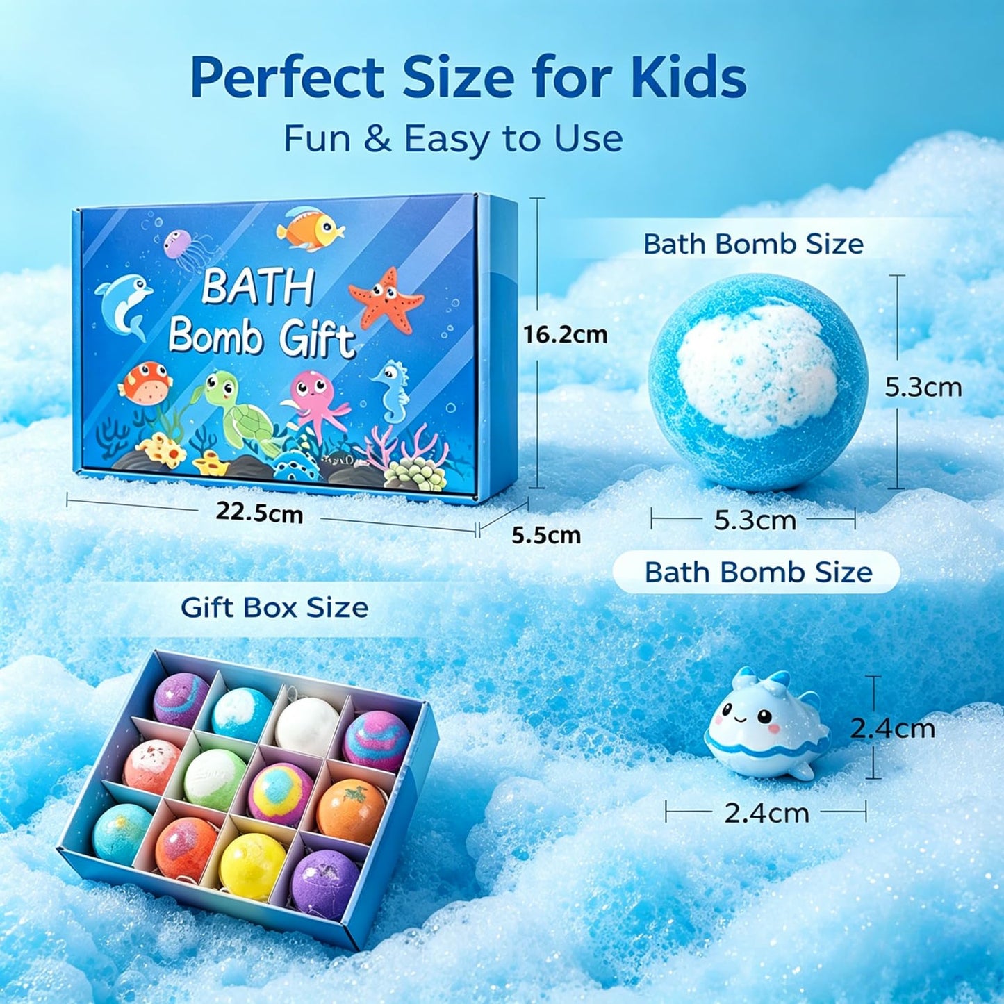 2026 New Bath Bombs for Kids with Surprise Inside, 12 Pack Kids Bath Bombs with Toys Inside Gift Set, Kid Bubble Bath Fizzy for Girls Boys & Toddlers with Bath Toys