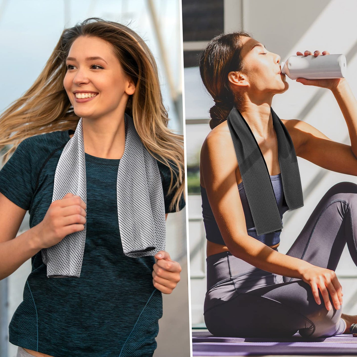 BBTO 100 Pack Cooling Towel - Microfiber Cold Sports Sweat Rags Neck & Face Breathable Ice Chilly Towel for Gym Yoga Golf Workout Beach Accessories