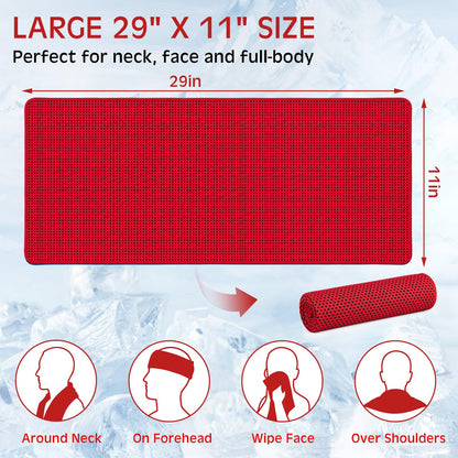 BBTO 100 Pack Cooling Towel - Microfiber Cold Sports Sweat Rags Neck & Face Breathable Ice Chilly Towel for Gym Yoga Golf Workout Beach Accessories
