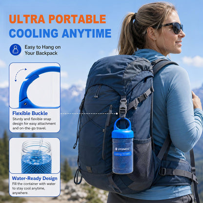 YQXCC 2 Pack Cooling Towels (47"x12"), Ice Cool Neck Towel, Soft Breathable Microfiber for Yoga, Golf, Gym, Running, Camping & Hot Weather