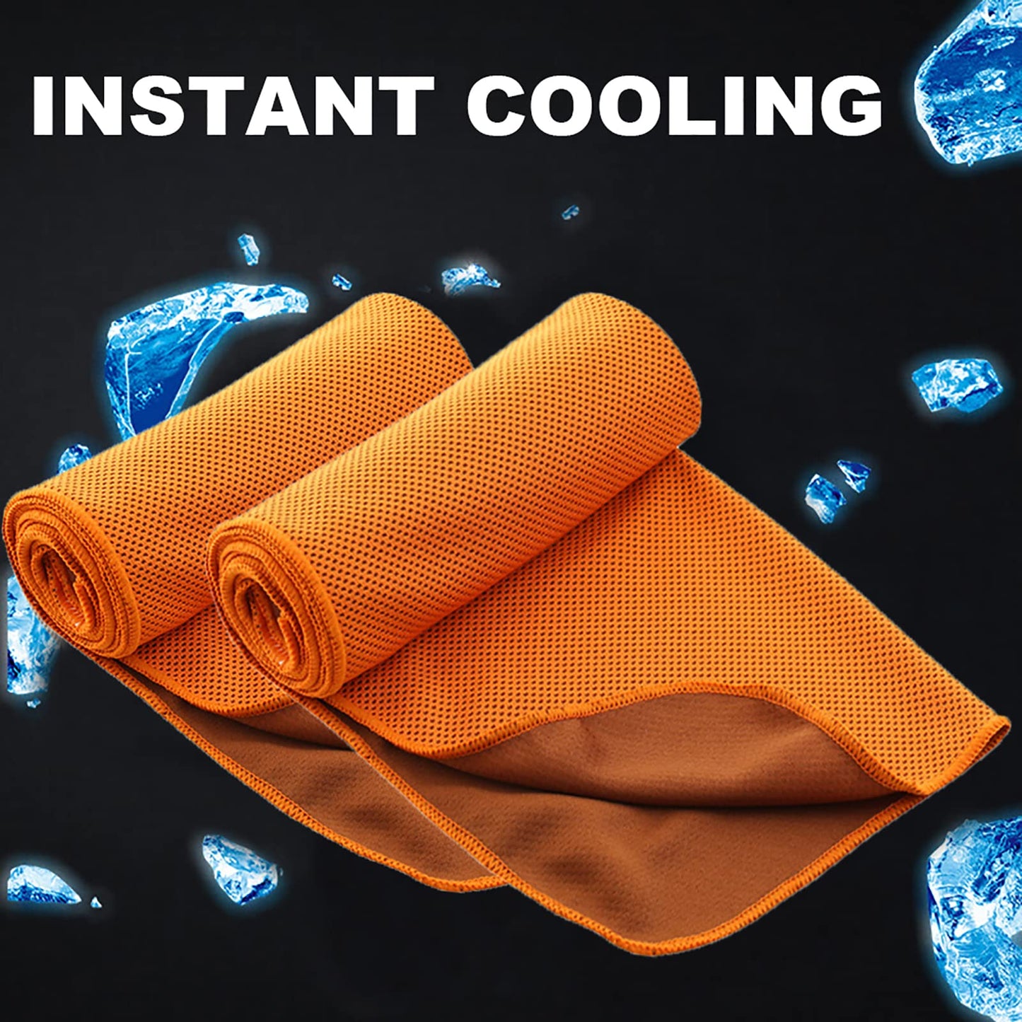 Pack of 20 Cooling Towel 40x12'' Ice Towel for Neck and Face Microfiber Chilly with Bag Breathable Yoga Gym Stay Cool Towels Sweat Rag for Workout Running Camping Pilates Beach, Dark Blue