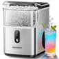 EUHOMY Nugget Ice Maker Countertop, Ready in 7 Mins, 35Lbs/24H Pebble Ice Maker Machine, Self-Cleaning Countertop Sonic Ice Makers with Ice Scoop&Basket, Pellet Ice Maker for Home, Stainless Steel