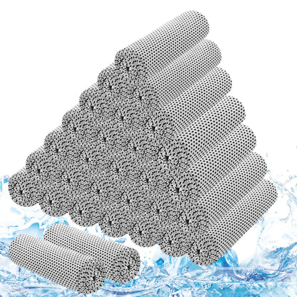 30Pack Cooling Towels for Neck and Face (40"x12"), Ice Microfiber Cooling Towels Bulk for Workout Chill Sweat Towels Cooling Neck Wraps for Gym Yoga Golf Running Sport