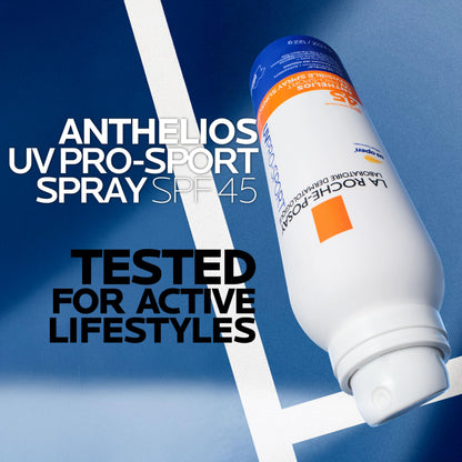 La Roche-Posay Anthelios UV Pro-Sport Sunscreen for Face & Body, Water & Sweat Resistant, Invisible Broad Spectrum Sunscreen, Lightweight & Breathable Skin Sun Protection