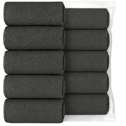 Puomue 5 Pack Cooling Towels, 40 Inches X 12 Inches, Breathable Soft Chilly Microfiber Towel for Yoga, Sport, Running, Workout, Gym, Camping and Fitness, Multicolor