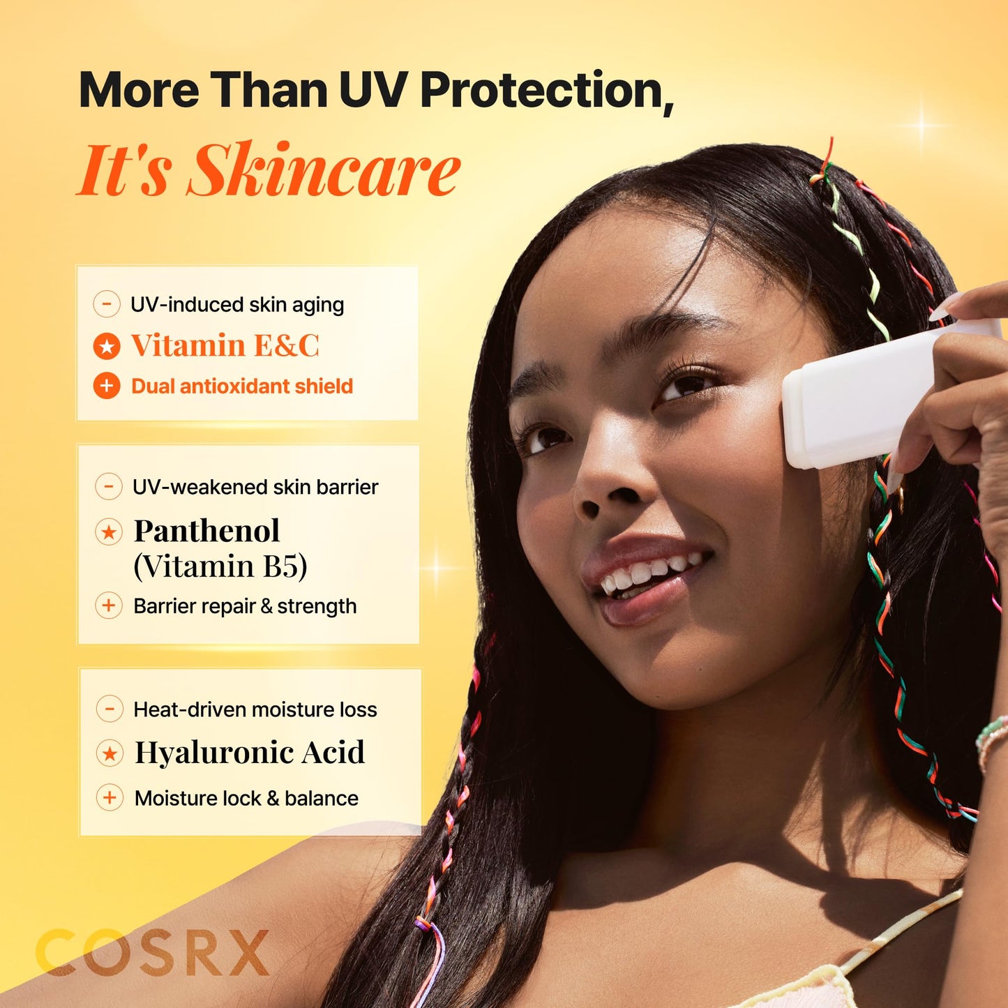 COSRX Vitamin E Sunscreen for Oily Skin SPF 50, Natural Glow Face Sunscreen, Lightweight, Non-Sticky, No White Cast, Hydrating, Beach Essentials, Summer Travel Essentials, Korean Skincare,1.69 fl oz