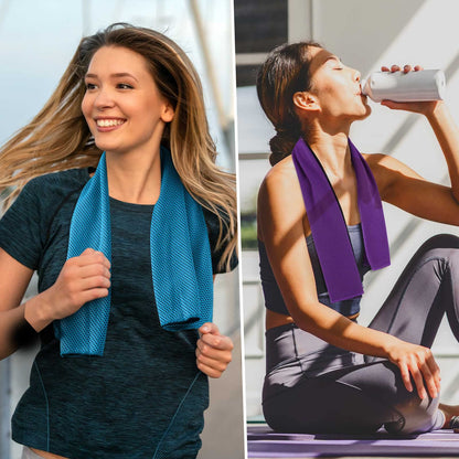BBTO 100 Pack Cooling Towel - Microfiber Cold Sports Sweat Rags Neck & Face Breathable Ice Chilly Towel for Gym Yoga Golf Workout Beach Accessories