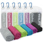 YESLIFE 4 Pack Cooling Towels (40"x12"), Gym Sweat Towels, Cooling Neck Wraps, Soft Breathable Microfiber Towels for Yoga, Running, Sport, Workout, Camping & More (Multicolor)