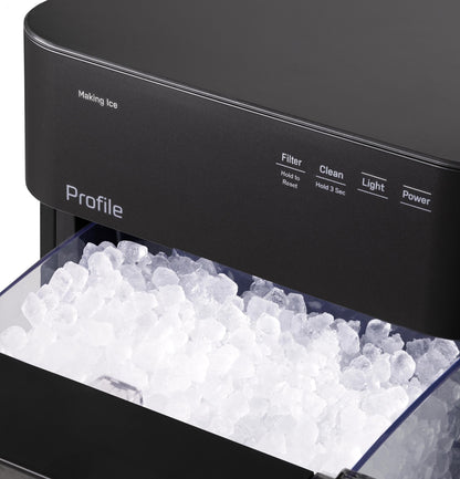 GE Profile Opal 2.0 Ultra Nugget Ice Maker with .75 Gallon Side Tank and Scale Inhibiting Filter, Scoop Included, 38 lbs in 24 Hours, Pellet Ice Machine with WiFi & Smart Connected, Stainless Steel