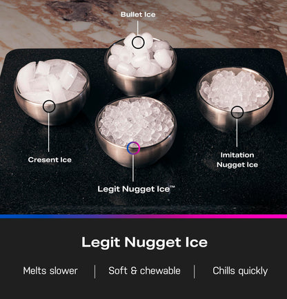 GE Profile Opal Ultra, Countertop Nugget Ice Maker, 1 Gal XL Side Tank, *Amazon Exclusive*, 38 lbs/Day, Pebble Pellet Crushed Ice Machine, WiFi Stainless Steel