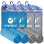 YQXCC 4 Pack Cooling Towels (47"x12"), Ice Cool Neck Towel, Soft Breathable Microfiber for Yoga, Golf, Gym, Running, Camping & Hot Weather