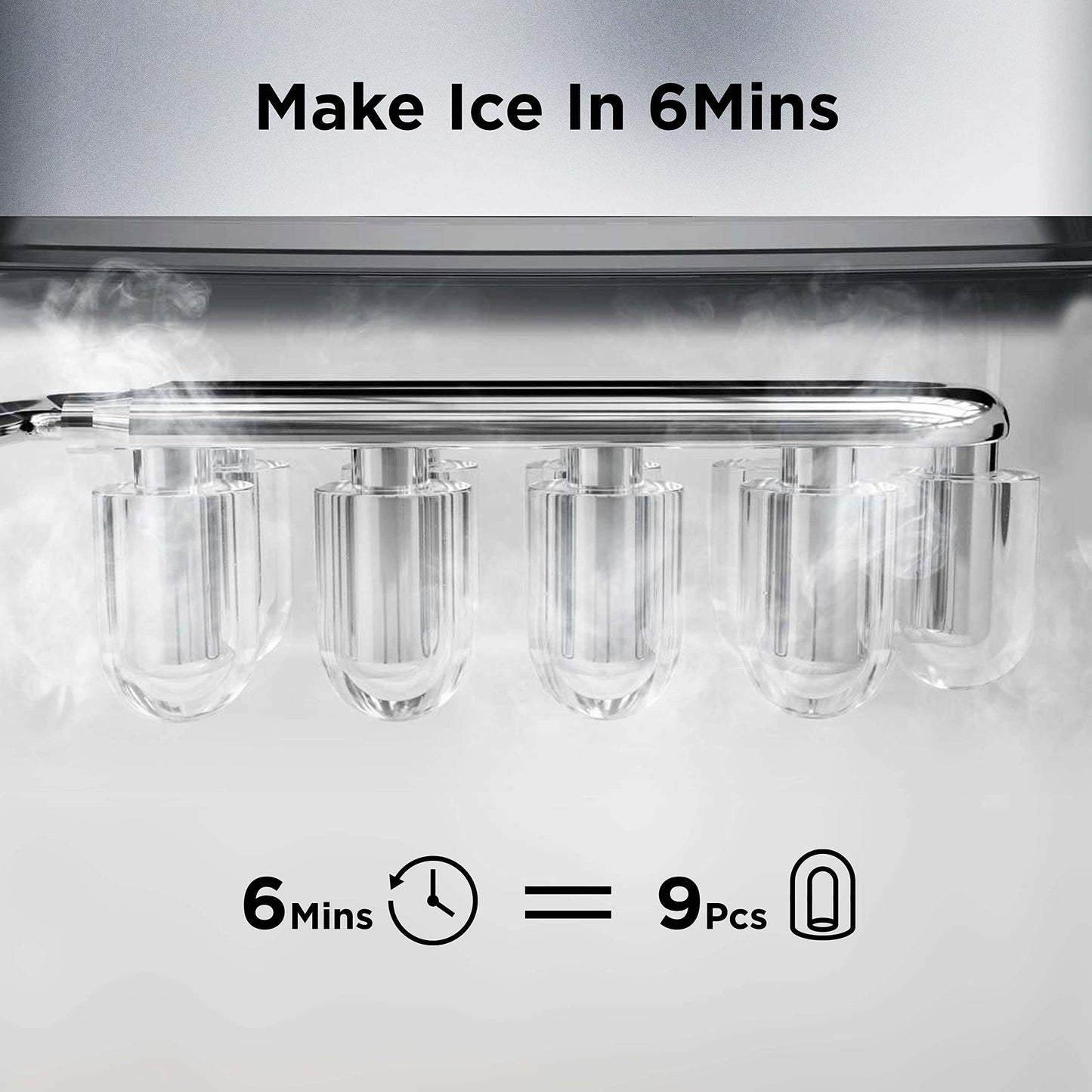 Nugget Ice Maker Countertop, Silonn Chewable Pellet Ice Machine with Self-Cleanin Function, 36lbs/24H Portable Ice Makers for Home Kitchen Officce, Black